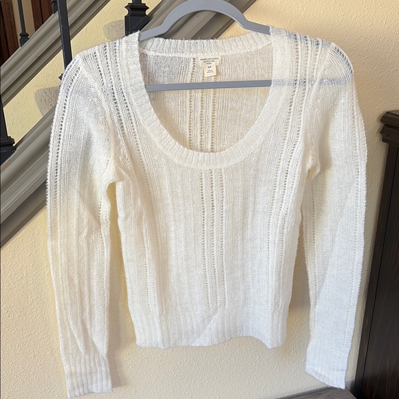 American Eagle Outfitters Women's White Knit Sweater Size Small - Picture 4 of 9